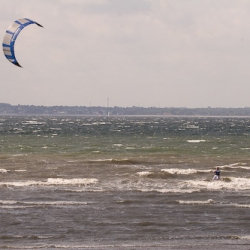 Trockene Sandbänke an der Ostsee