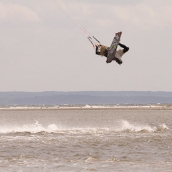 Trockene Sandbänke an der Ostsee