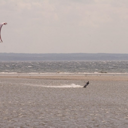 Trockene Sandbänke an der Ostsee