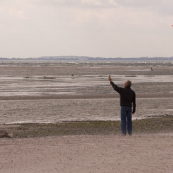 Trockene Sandbänke an der Ostsee