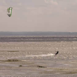 Trockene Sandbänke an der Ostsee