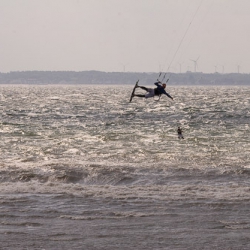 Trockene Sandbänke an der Ostsee