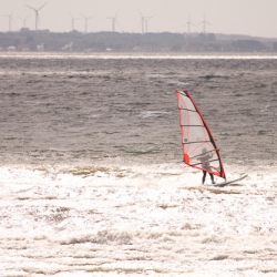 Trockene Sandbänke an der Ostsee