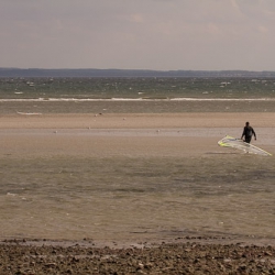 Trockene Sandbänke an der Ostsee