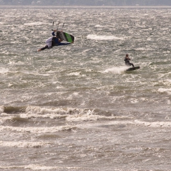 Trockene Sandbänke an der Ostsee