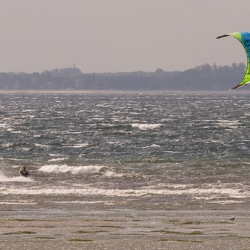 Trockene Sandbänke an der Ostsee