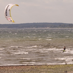 Trockene Sandbänke an der Ostsee