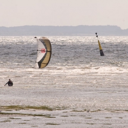 Trockene Sandbänke an der Ostsee