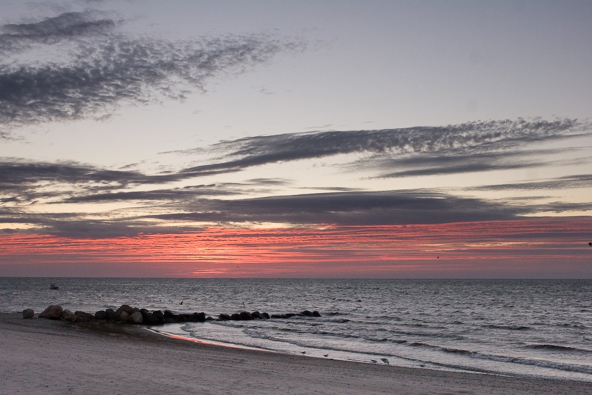 Sonnenaufgang vor Rettin an der Ostsee