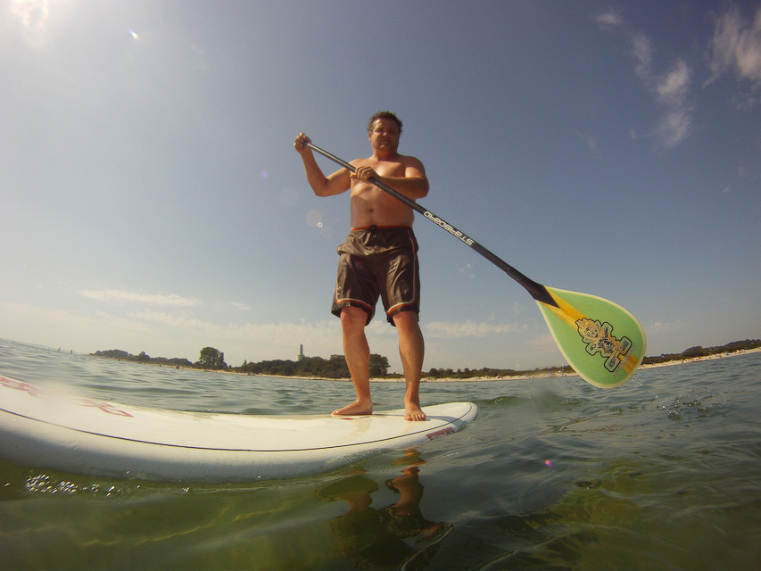 SUP auf der Ostsee vor Rettin und Pelzerhaken